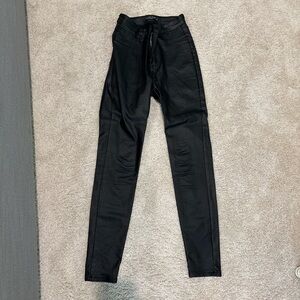 Black leather pants